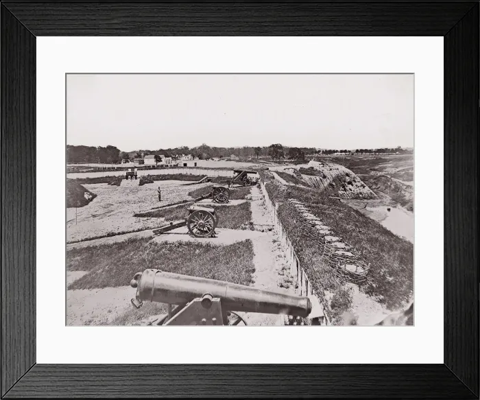 Framed Print : Cannon, 1861-65. Creator: Andrew Joseph Russell Framed Print : Cannon, 1861-65. Creator: Andrew Joseph Russell