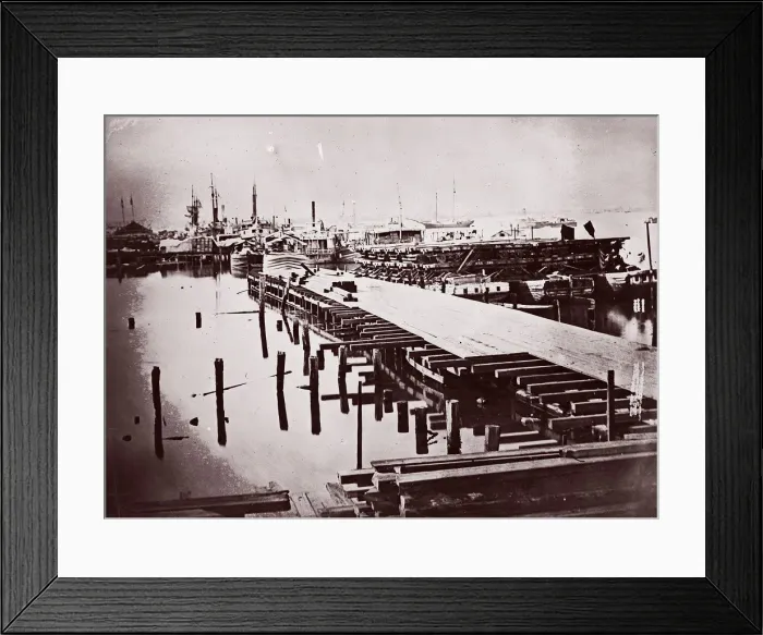 Framed Print : City Point, Virginia, 1861-65. Creator: Andrew Joseph Russell Framed Print : City Point, Virginia, 1861-65. Creator: Andrew Joseph Russell