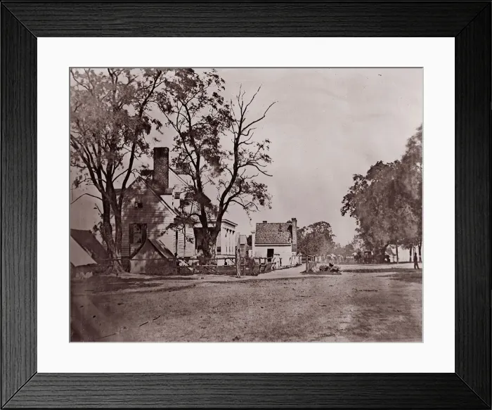 Framed Print : Headquarters of Capt. H. B. Blood, A. Q. M. at City Point, Virginia, 1861-65 Framed Print : Headquarters of Capt. H. B. Blood, A. Q. M. at City Point, Virginia, 1861-65