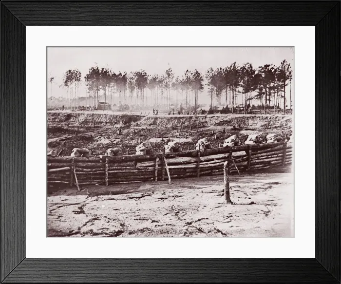 Framed Print : Extreme Left of Bermuda Hundred Lines, 1861-65. Creator: Andrew Joseph Russell Framed Print : Extreme Left of Bermuda Hundred Lines, 1861-65. Creator: Andrew Joseph Russell