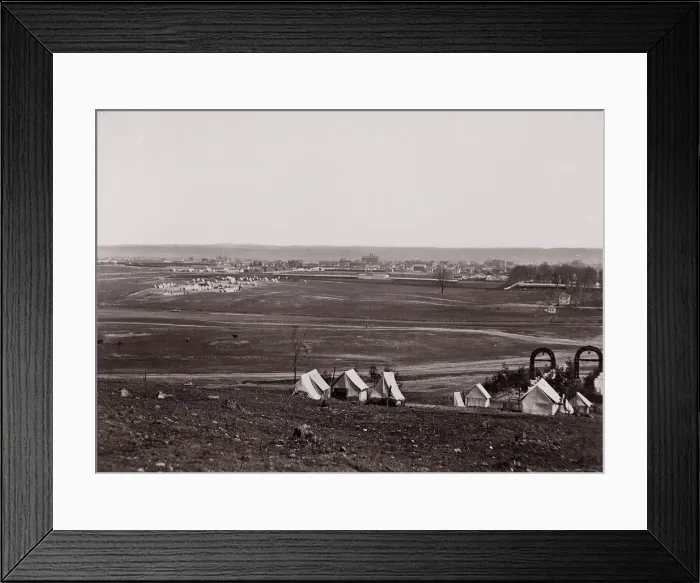 Framed Print : Camp of 44th New York Infantry, 1861-65. Creator: Unknown Framed Print : Camp of 44th New York Infantry, 1861-65. Creator: Unknown