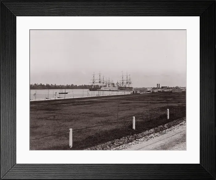 Framed Print : Frigates Santee and Constitution off Naval Academy, Annapolis Framed Print : Frigates Santee and Constitution off Naval Academy, Annapolis