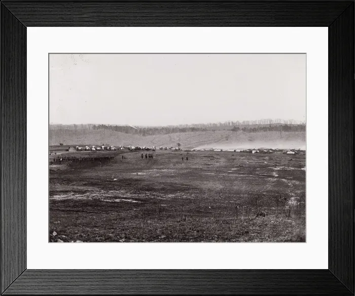 Framed Print : [Maneuvers, Union Cavalry, Winter Quarters]. Brady album, p. 127, 1861-65