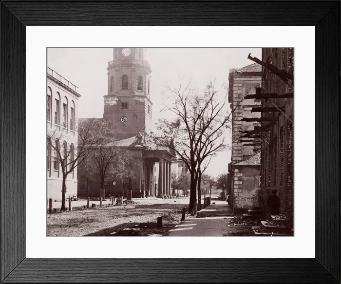 Framed Print : St. Michaels Church, Charleston, S. C. ca. 1864. Creator: George N. Barnard Framed Print : St. Michaels Church, Charleston, S. C. ca. 1864. Creator: George N. Barnard