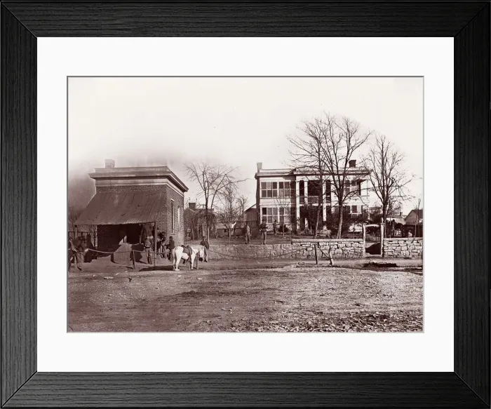 Framed Print : Provost Marshals Headquarters, Chattanooga, ca. 1864. Creator: George N. Barnard Framed Print : Provost Marshals Headquarters, Chattanooga, ca. 1864. Creator: George N. Barnard