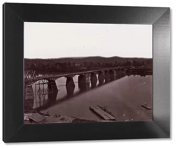 Bridge over Tennessee River at Chattanooga, ca. 1864. Creator: George N. Barnard