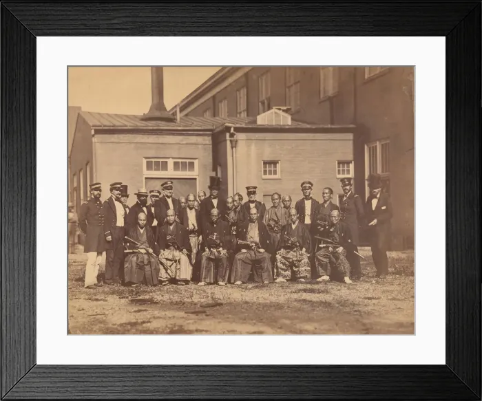 Framed Print : [Japanese Embassy, Navy Yard, Washington, DC], 1860. Creator: Mathew Brady