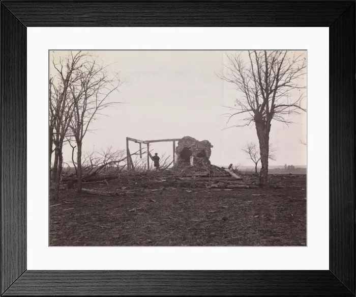 Framed Print : Ruins of Mrs. Henrys House, Battlefield of Bull Run, March 1862. Creator: George N Framed Print : Ruins of Mrs. Henrys House, Battlefield of Bull Run, March 1862. Creator: George N