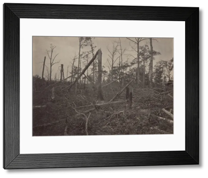 Framed Print : The Hell Hole New Hope Church, Georgia, 1860s. Creator: George N. Barnard Framed Print : The Hell Hole New Hope Church, Georgia, 1860s. Creator: George N. Barnard