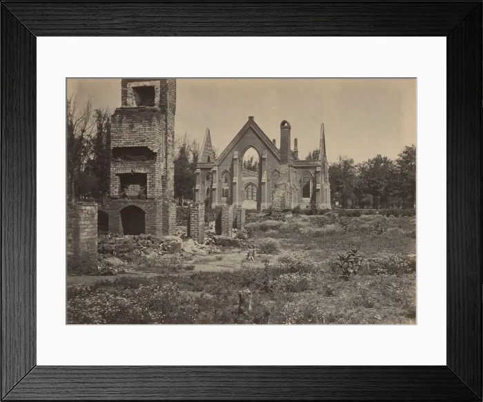 Framed Print : Ruins in Columbia, South Carolina, 1860s. Creator: George N. Barnard Framed Print : Ruins in Columbia, South Carolina, 1860s. Creator: George N. Barnard