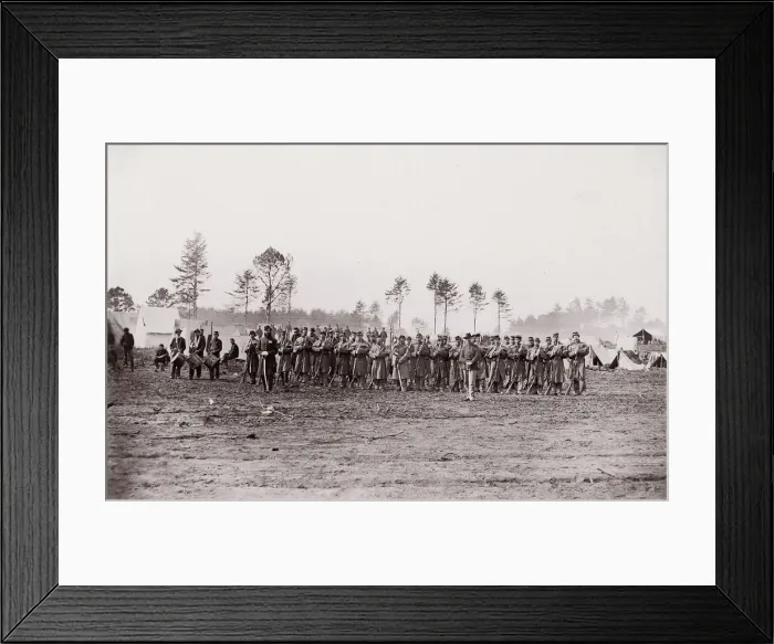 Framed Print : [Regiments - unidentified]. Brady album, p. 156, 1861-65. Creator: Unknown