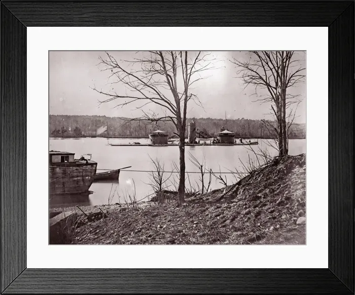 Framed Print : U. S. Monitor Onondaga, James River, 1861-65. Creator: Unknown Framed Print : U. S. Monitor Onondaga, James River, 1861-65. Creator: Unknown
