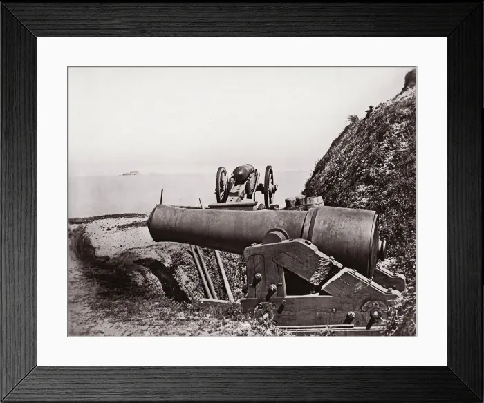 Framed Print : Fort Johnson, James Island, looking toward Fort Sumter, 1861-65. Creator: Unknown Framed Print : Fort Johnson, James Island, looking toward Fort Sumter, 1861-65. Creator: Unknown
