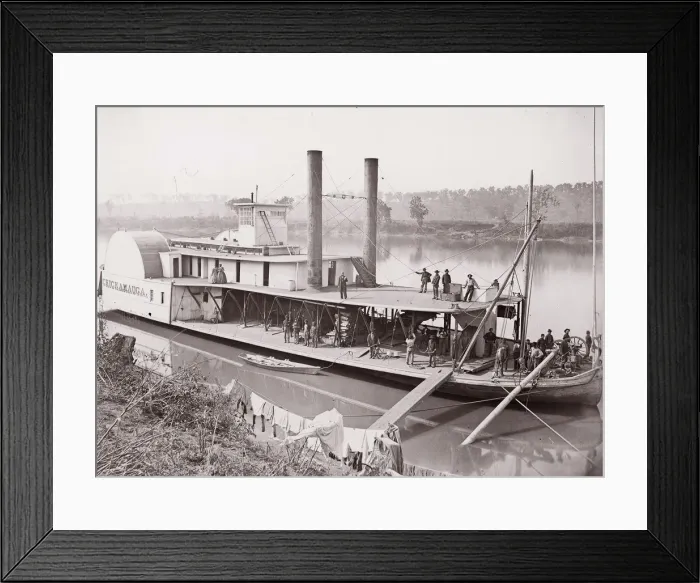 Framed Print : Transports, Tennessee River, 1864. Creator: Unknown