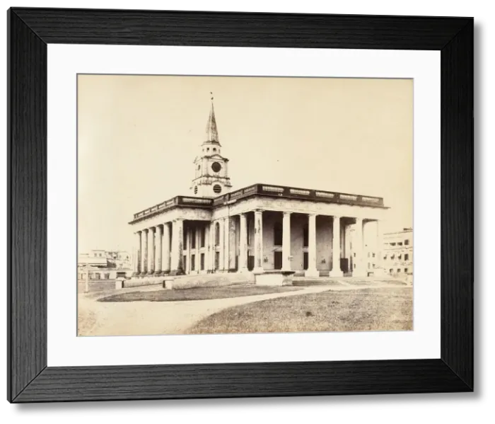 Framed Print : St. Johns Church, Calcutta, 1850s. Creator: Captain R. B. Hill Framed Print : St. Johns Church, Calcutta, 1850s. Creator: Captain R. B. Hill