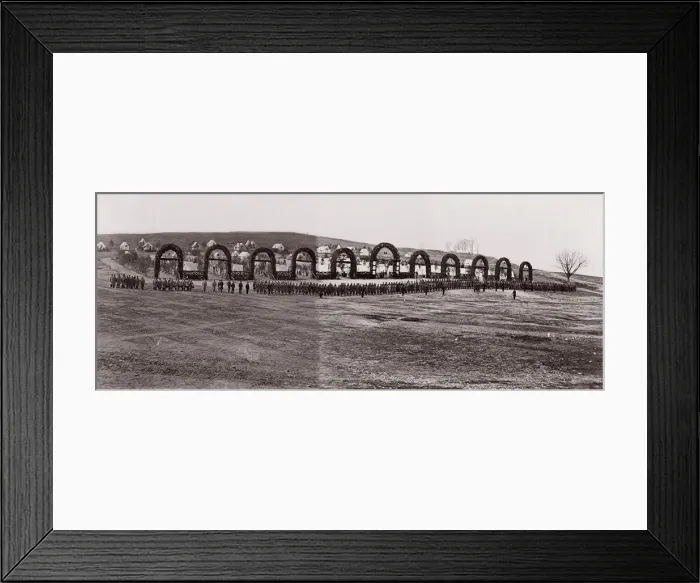 Framed Print : Camp of 44th New York Infantry, 1861-65. Creator: Unknown Framed Print : Camp of 44th New York Infantry, 1861-65. Creator: Unknown