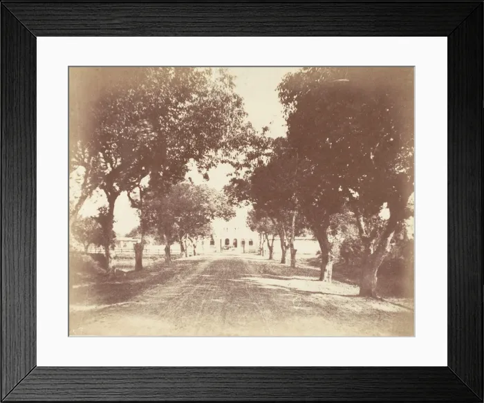 Framed Print : [Avenue, Mess and Capt. Hills House], 1850s. Creator: Captain R. B. Hill