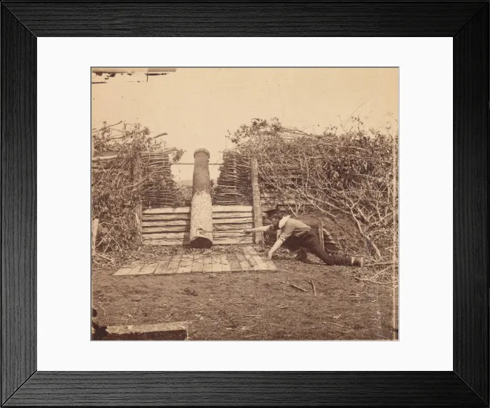 Framed Print : Quaker Gun, Centreville, Virginia, March 1862. Creator: George N. Barnard Framed Print : Quaker Gun, Centreville, Virginia, March 1862. Creator: George N. Barnard