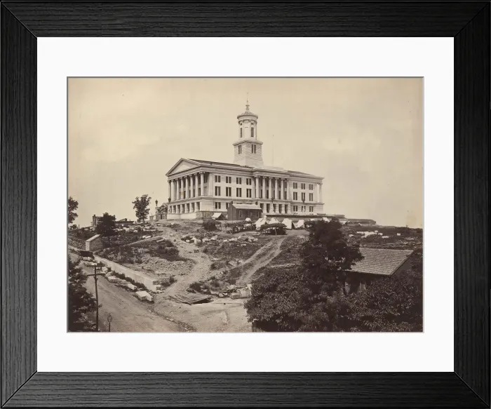 Framed Print : The Capitol, Nashville, Tennessee, 1860s. Creator: George N. Barnard Framed Print : The Capitol, Nashville, Tennessee, 1860s. Creator: George N. Barnard