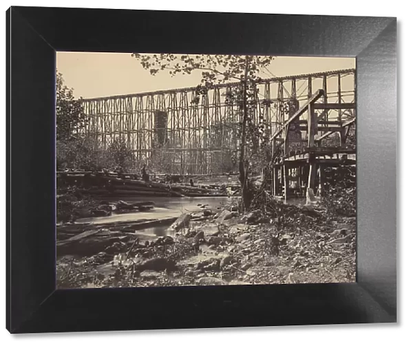 Trestle Bridge at Whiteside, 1860s. Creator: George N. Barnard