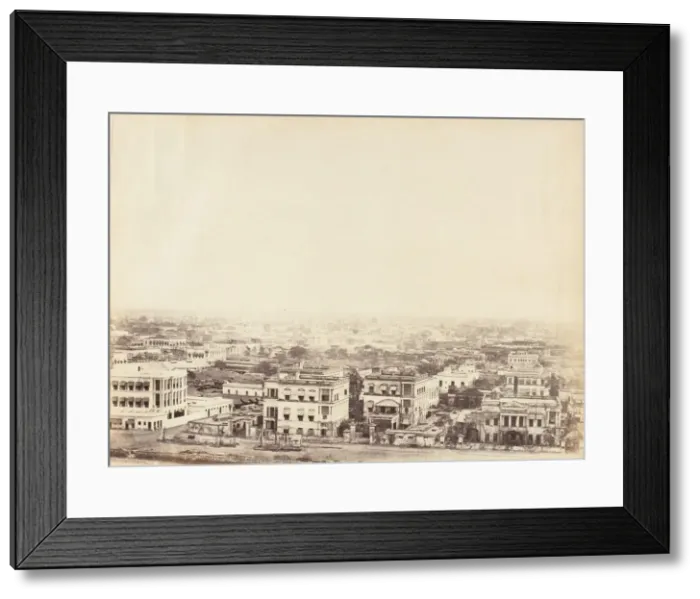 Framed Print : [View of the City from the Ochterlony Monument, Calcutta], 1850s. Creator: Captain R. B