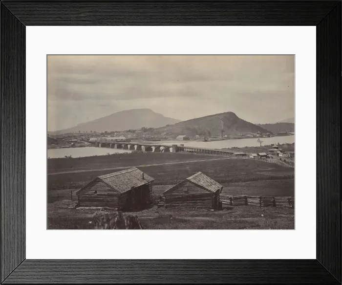 Framed Print : Chattanooga from the North, 1860s. Creator: George N. Barnard Framed Print : Chattanooga from the North, 1860s. Creator: George N. Barnard