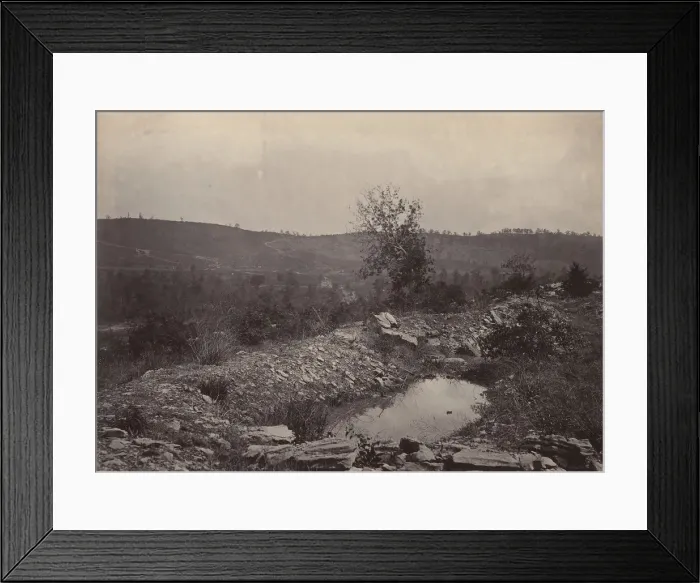 Framed Print : Mission Ridge from Orchard Knob, 1860s. Creator: George N. Barnard Framed Print : Mission Ridge from Orchard Knob, 1860s. Creator: George N. Barnard