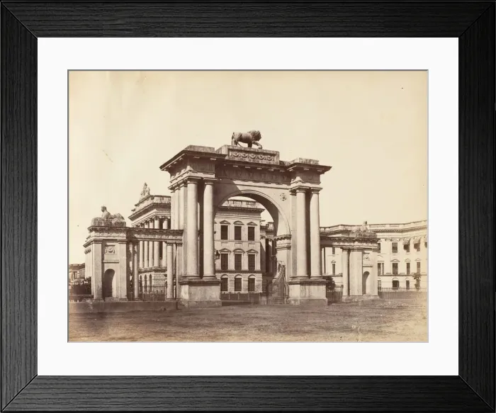 Framed Print : Gateway to Government House, Calcutta, 1850s. Creator: Captain R. B. Hill Framed Print : Gateway to Government House, Calcutta, 1850s. Creator: Captain R. B. Hill