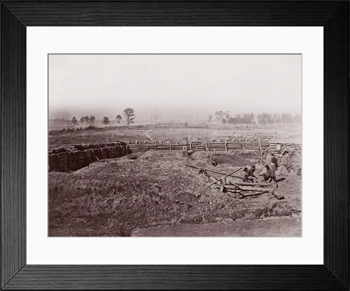 Framed Print : Rebel Fortifications in front of Atlanta, ca. 1864. Creator: George N. Barnard Framed Print : Rebel Fortifications in front of Atlanta, ca. 1864. Creator: George N. Barnard