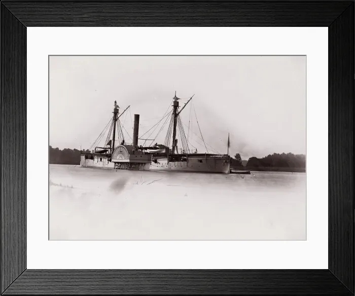 Framed Print : U. S. Gunboat Mendota, James River, 1861-65. Creator: Unknown Framed Print : U. S. Gunboat Mendota, James River, 1861-65. Creator: Unknown