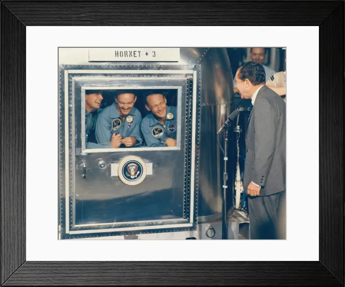 Framed Print : [President Richard M. Nixon Welcomes the Apollo 11 Astronauts Aboard Recovery Ship USS Framed Print : [President Richard M. Nixon Welcomes the Apollo 11 Astronauts Aboard Recovery Ship USS