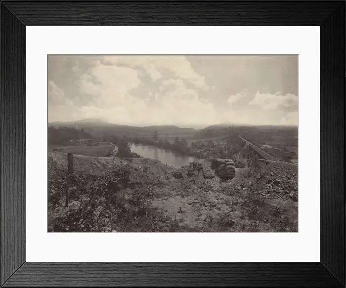Framed Print : Allatoona from the Etawah, 1860s. Creator: George N. Barnard Framed Print : Allatoona from the Etawah, 1860s. Creator: George N. Barnard