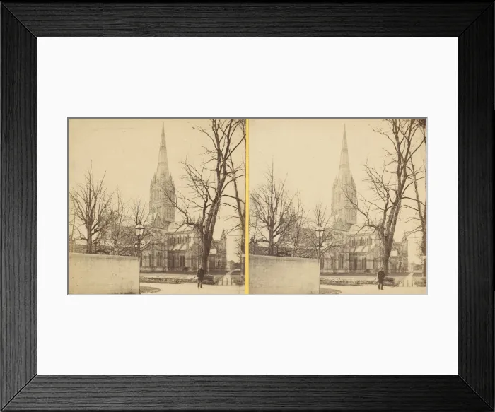 Framed Print : Group of 17 Early Stereograph Views of British Churches, 1850s-1910s. Creator: Unknown Framed Print : Group of 17 Early Stereograph Views of British Churches, 1850s-1910s. Creator: Unknown