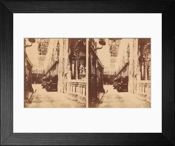 Framed Print : Group of 5 Stereograph Views of Westminster Abbey, London, England, 1850s-1910s Framed Print : Group of 5 Stereograph Views of Westminster Abbey, London, England, 1850s-1910s