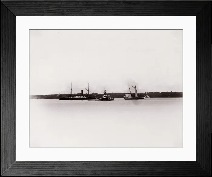 Framed Print : U. S. Gunboat Saginaw and Monitor Onondaga, 1861-65 Framed Print : U. S. Gunboat Saginaw and Monitor Onondaga, 1861-65