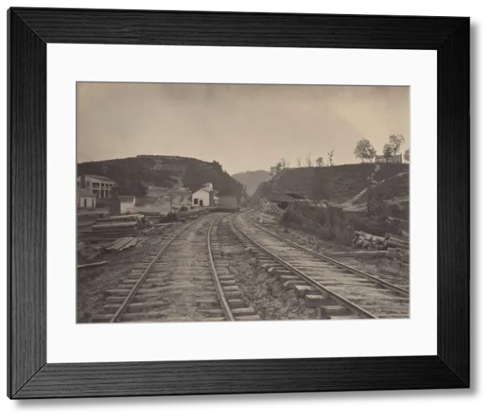 Framed Print : The Allatoona Pass Looking North, Georgia, 1860s. Creator: George N. Barnard Framed Print : The Allatoona Pass Looking North, Georgia, 1860s. Creator: George N. Barnard