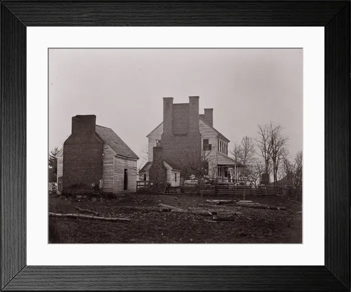 Framed Print : Lewis House. Battlefield of Bull Run, 1861-62. Creator: George N. Barnard Framed Print : Lewis House. Battlefield of Bull Run, 1861-62. Creator: George N. Barnard