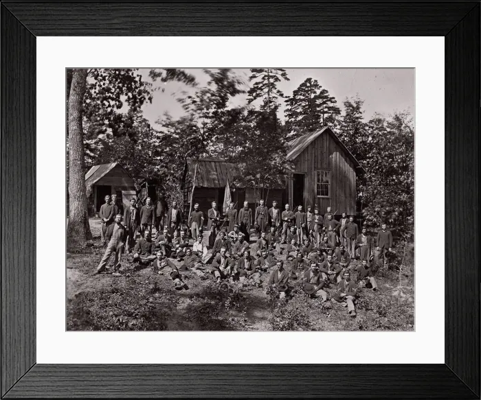 Framed Print : Co. D, 21st Michigan Infantry. Shermans Volunteers, 1861-65. Creator: Unknown Framed Print : Co. D, 21st Michigan Infantry. Shermans Volunteers, 1861-65. Creator: Unknown