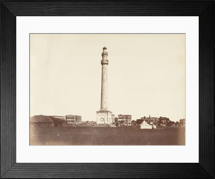 Framed Print : [Ochterlony Monument, Calcutta], 1850s. Creator: Captain R. B. Hill