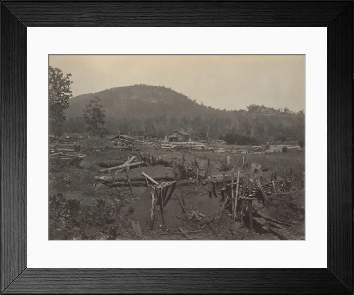 Framed Print : The Front of Kenesaw Mountain, Georgia, 1860s. Creator: George N. Barnard Framed Print : The Front of Kenesaw Mountain, Georgia, 1860s. Creator: George N. Barnard