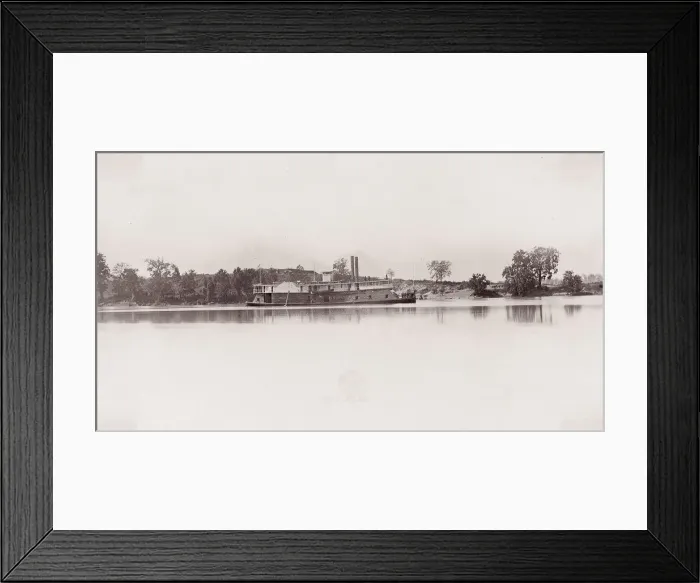 Framed Print : U. S. Gunboat at Kingston Gap, 1861-65. Creator: Unknown Framed Print : U. S. Gunboat at Kingston Gap, 1861-65. Creator: Unknown