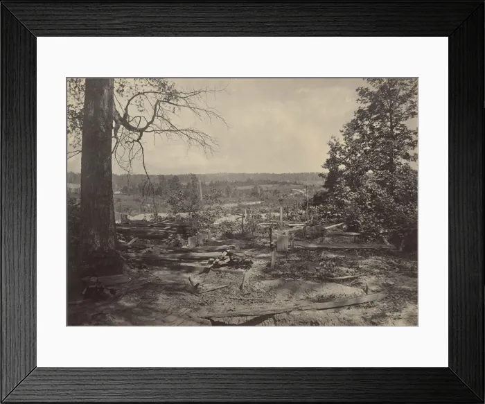 Framed Print : The Battle Field of Peach Tree Creek, Georgia, 1860s. Creator: George N. Barnard Framed Print : The Battle Field of Peach Tree Creek, Georgia, 1860s. Creator: George N. Barnard