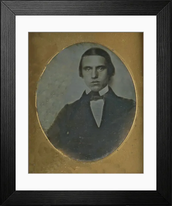 Framed Print : Portrait of a Young Man, 1840. Creator: Samuel Finley Breese Morse Framed Print : Portrait of a Young Man, 1840. Creator: Samuel Finley Breese Morse