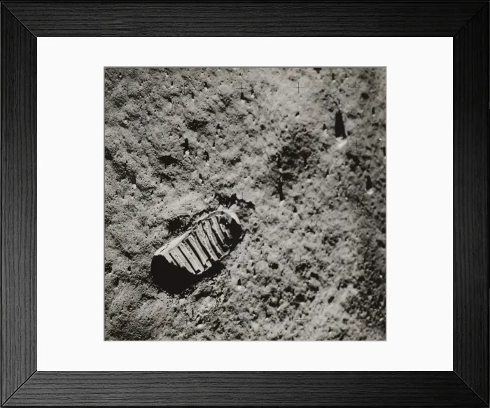Framed Print : Buzz Aldrins Footprint on the Surface of the Moon, 1969. Creator: NASA Framed Print : Buzz Aldrins Footprint on the Surface of the Moon, 1969. Creator: NASA