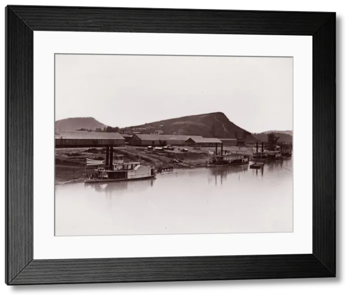 Framed Print : Tennessee River at Chattanooga (81 Lookout Mountain Spur), ca. 1864. Creator: George N Framed Print : Tennessee River at Chattanooga (81 Lookout Mountain Spur), ca. 1864. Creator: George N