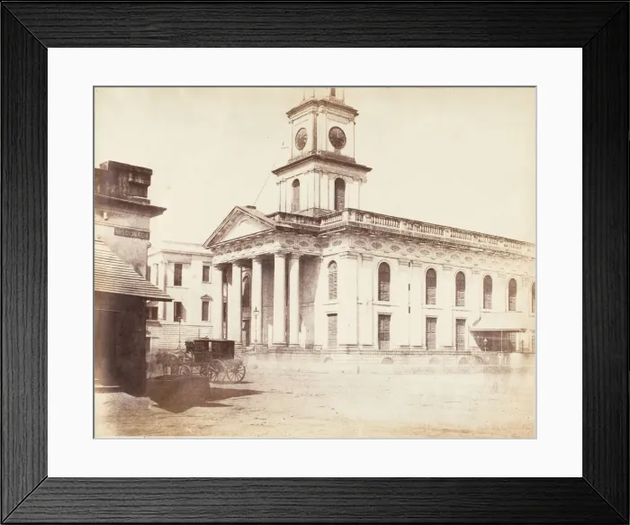 Framed Print : Scotch Kirk, Calcutta, 1850s. Creator: Captain R. B. Hill
