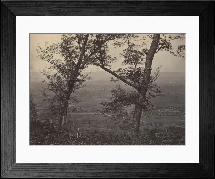 Framed Print : Orchard Knob from Mission Ridge, 1860s. Creator: George N. Barnard Framed Print : Orchard Knob from Mission Ridge, 1860s. Creator: George N. Barnard