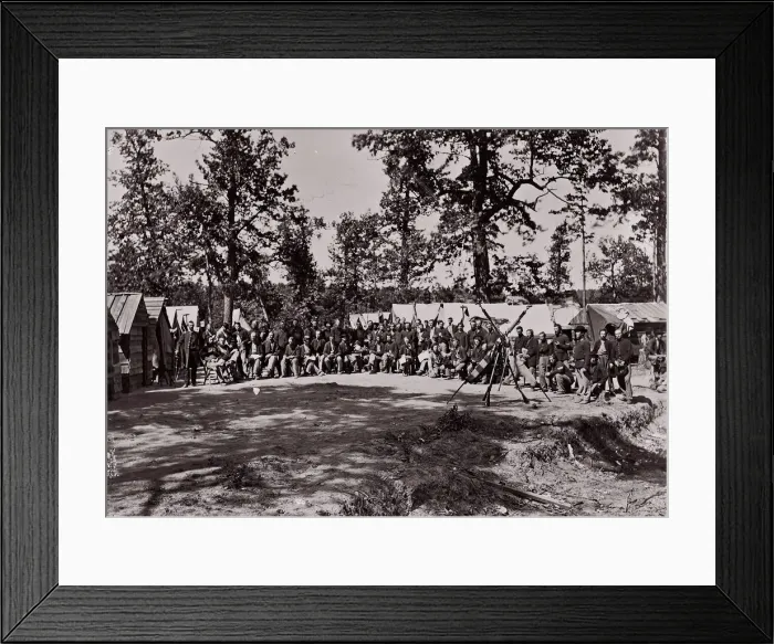 Framed Print : Company C, 9th Indiana Infantry (Shermans Veterans), 1861-65. Creator: Unknown Framed Print : Company C, 9th Indiana Infantry (Shermans Veterans), 1861-65. Creator: Unknown