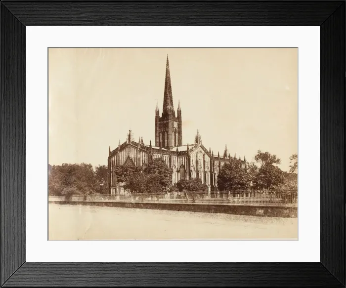 Framed Print : [The St. Pauls Cathedral, Calcutta], 1850s. Creator: Captain R. B. Hill