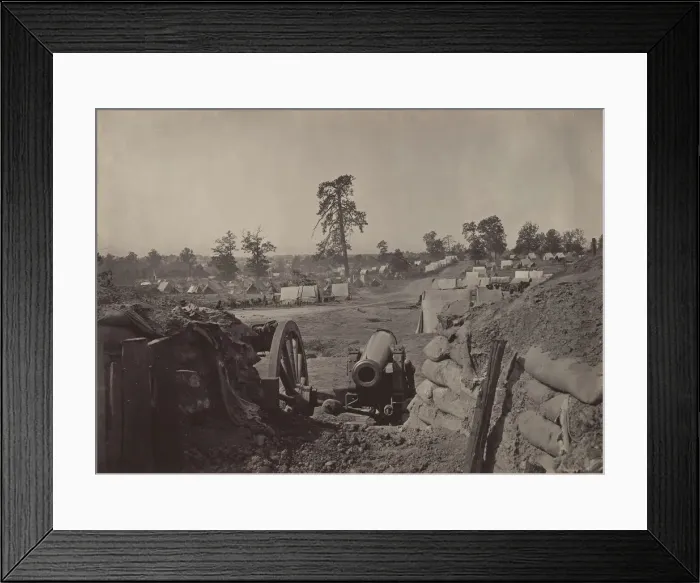 Framed Print : Rebel Works in Front of Atlanta, Georgia No. 3, 1860s. Creator: George N. Barnard Framed Print : Rebel Works in Front of Atlanta, Georgia No. 3, 1860s. Creator: George N. Barnard